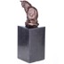 Macska - bronz szobor márványtalpon képe